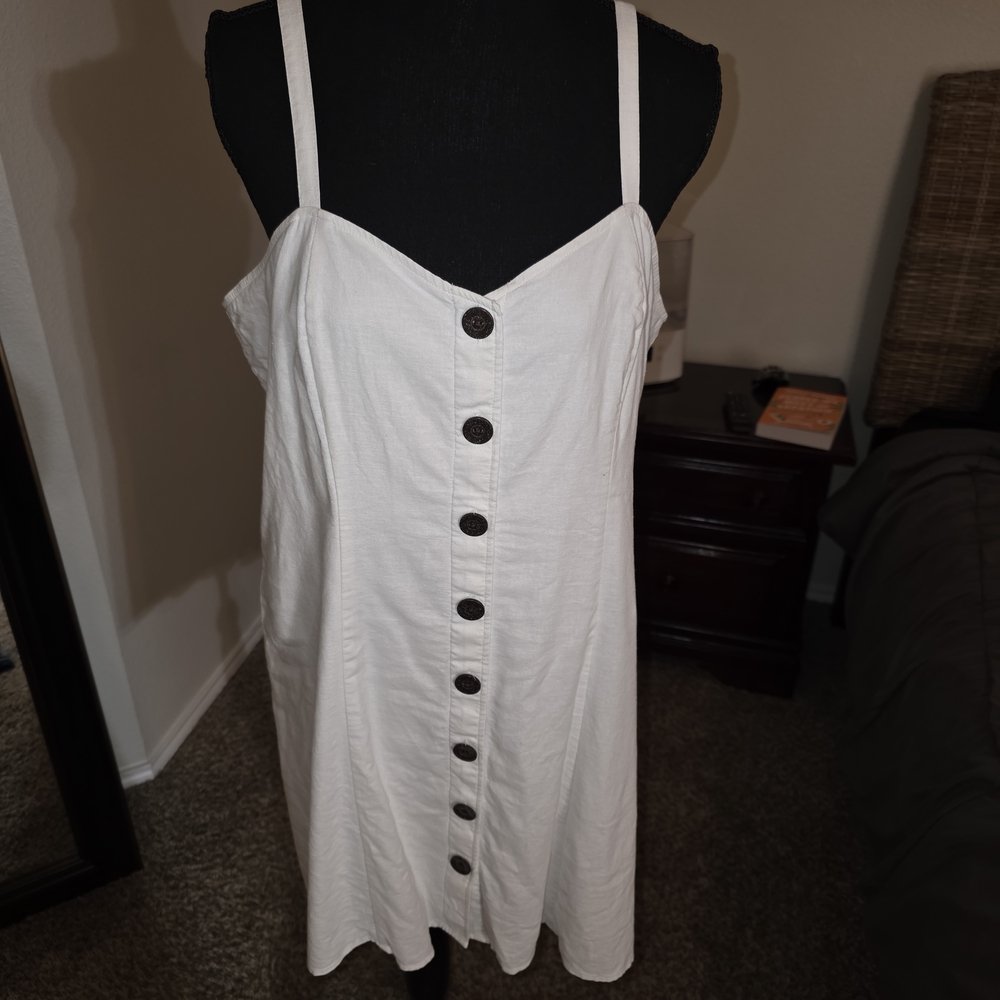 Express White Button-Up Shirt